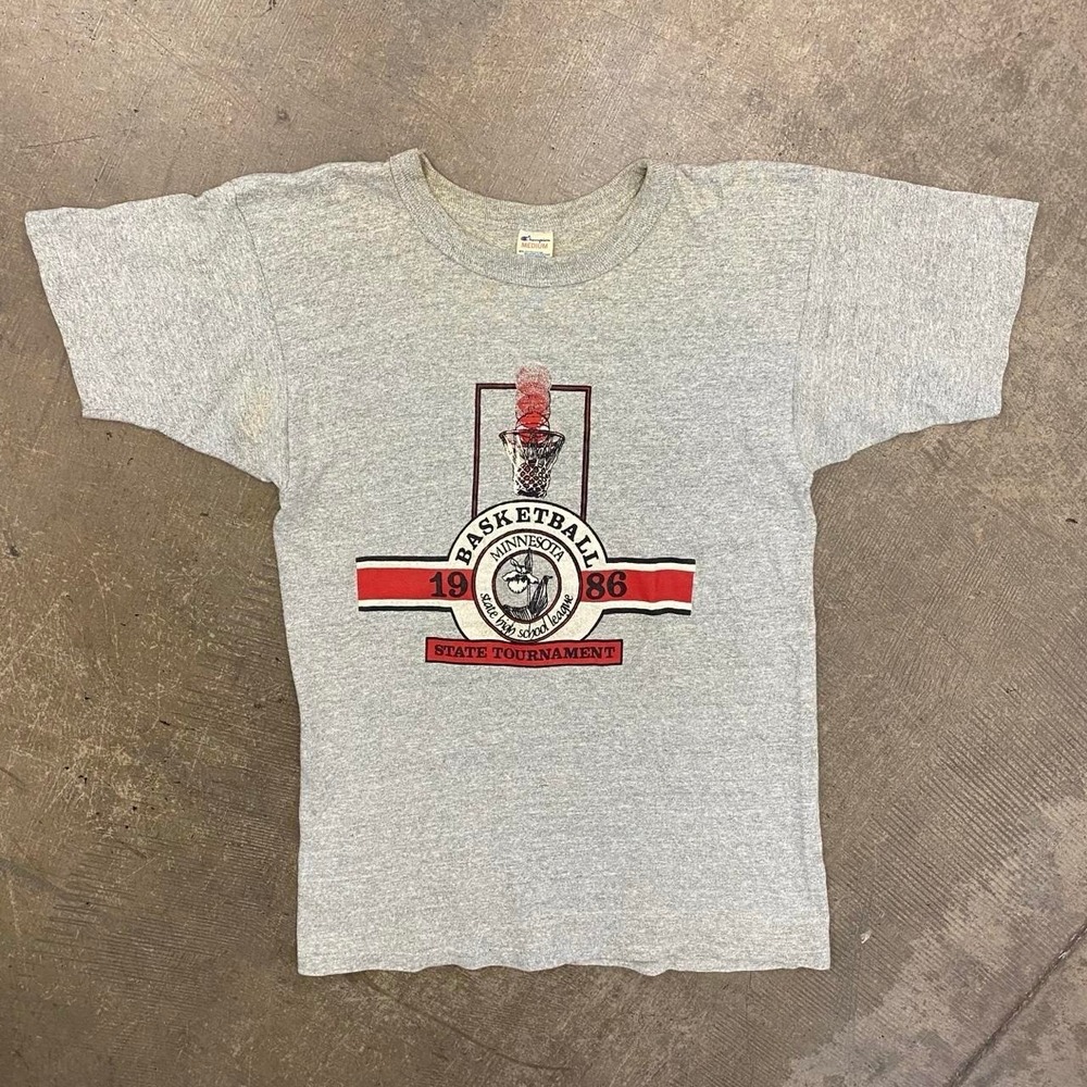Vintage Champion 80s Minnesota High School Basketball State Champions T-Shirt M